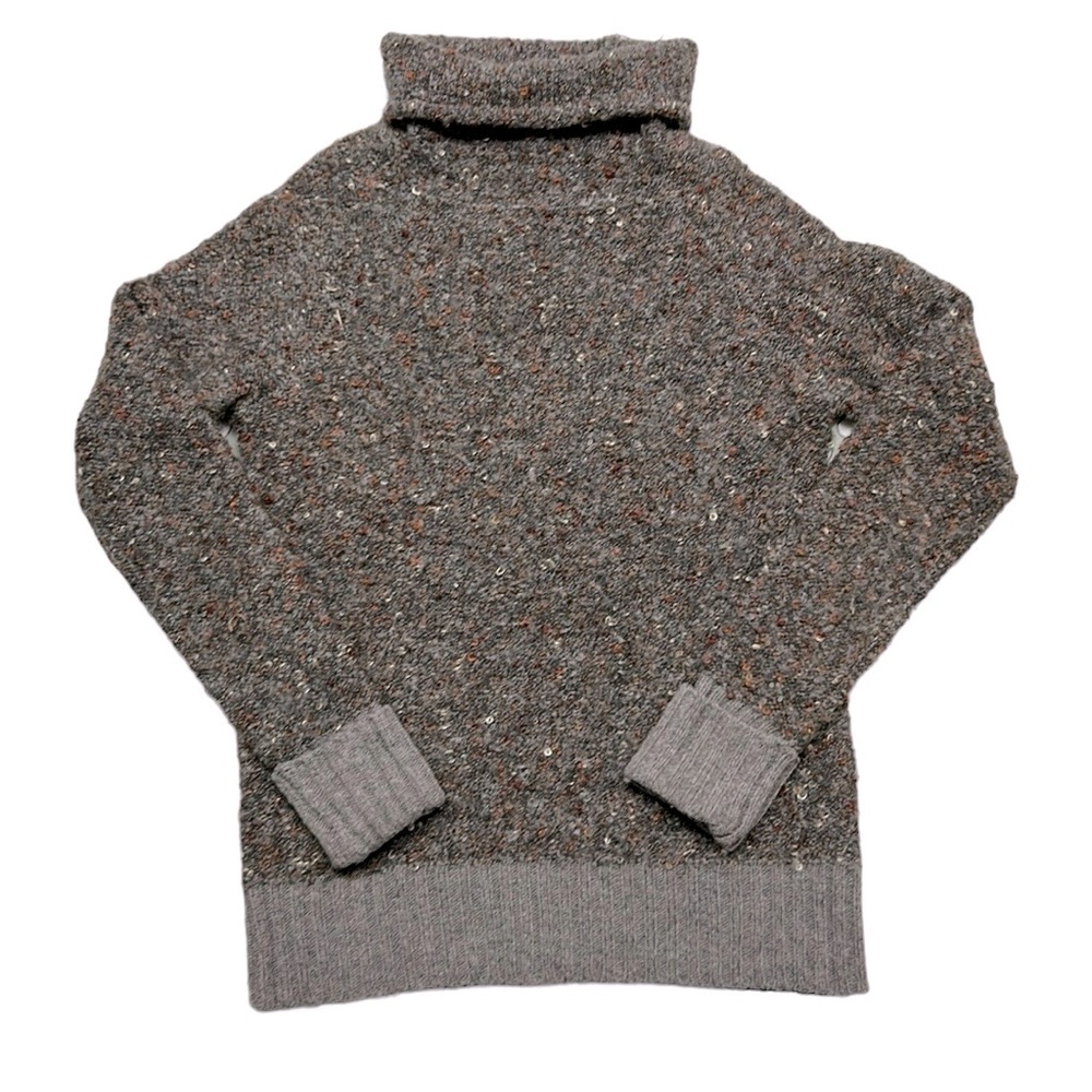 Rachel Zoe Boucle Turtleneck Sweater Gray Confetti Warm Cozy Farmcore‎ XS